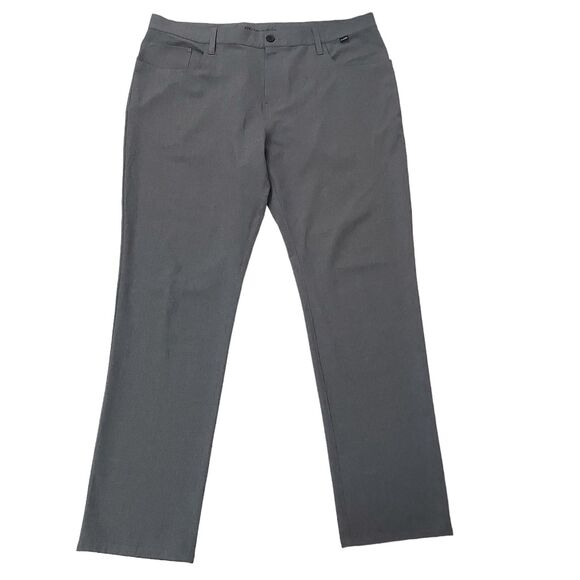Travis Mathew Performance Pants Mens 40x33 Gray Straight Leg Golf Casual Chino - Picture 1 of 11